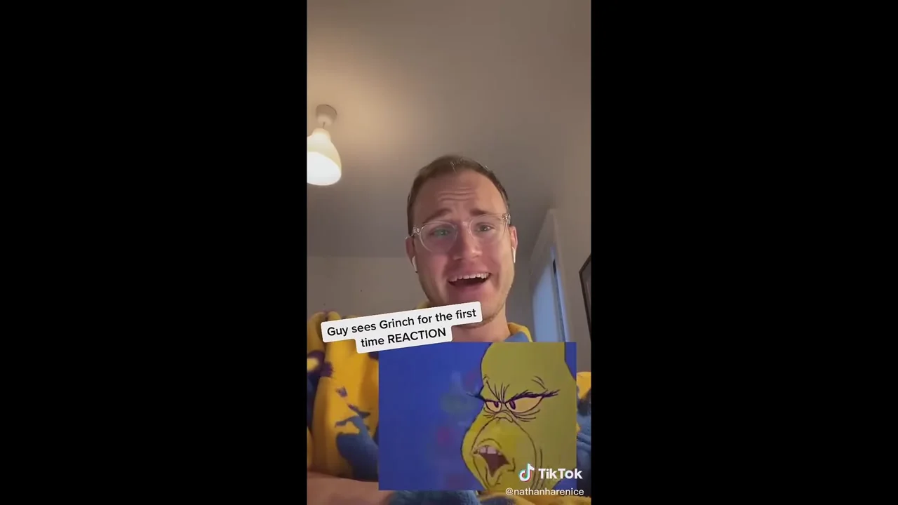 Guy sees Grinch for the first time REACTION cover